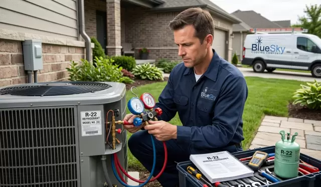 Air Conditioner Service – Why It’s Especially Important if Your System Uses R-22 – Bluesky Cooling Comfort featured image