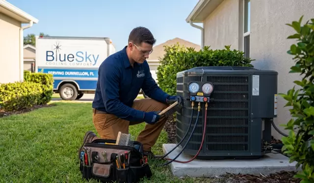 AC Maintenance Service Tips to Save You Money – Bluesky Cooling Comfort featured image